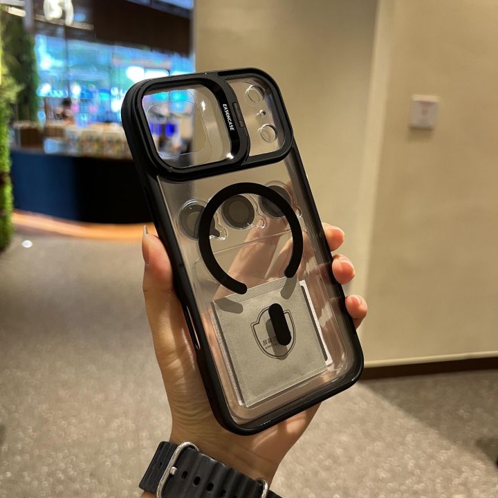 HOCE%20Invisible%20Bracket%20with%20Lens%20Film%20Magnetic%20Phone%20Case%20For%20iPhone%2017%2016%2015%2014%2013%2012%20Pro%20Max%2015%20Plus%2011%20Magsafe%20Case%20Lens%20Kickstand%20Clear%20TPU%20Protector%20Cover%20-%20Image%203