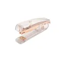 RHS Online Portable Fashion Acrylic Transparent Rose Gold Stapler School Stationery Hand-held Staplers Office Binding Stapling Machine Paper Stapler.