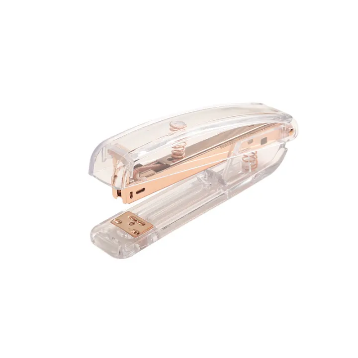 RHS%20Online%20Portable%20Fashion%20Acrylic%20Transparent%20Rose%20Gold%20Stapler%20School%20Stationery%20Hand-held%20Staplers%20Office%20Binding%20Stapling%20Machine%20Paper%20Stapler%20-%20Image%204
