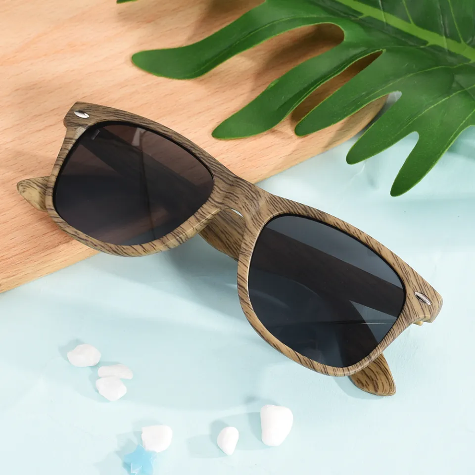 Vintage Unisex Bamboo Sunglasses Wooden Glasses Fashion Men Square