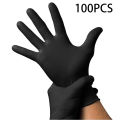 100 Pack Disposable Black Nitrile Gloves For Household Cleaning Work Safety Tools Gardening Gloves Kitchen Cooking Tools Tatto.