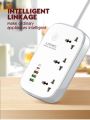 LDNIO SCW3451 UK WiFi Smart Power Strip 3 Universal Socket 3 USB-A and 1 USB-C Smart Life APP Remote Control.