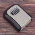 Key Lock Box Wall Mounted Aluminum alloy Key Safe Box Weatherproof 4 Digit Combination Key Storage Lock Box Indoor Outdoor.