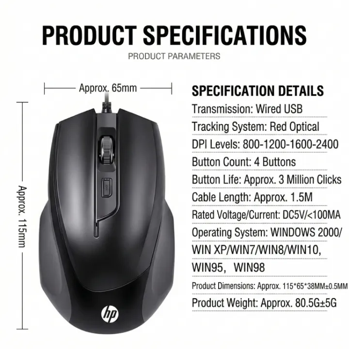 HP%20M150%20Wired%20Optical%20Gaming%20Mouse%20%E2%80%93%20Precision,%20Speed%20&%20Ergonomic%20Comfort%20with%20variable%20dpi%20have%20silent%20mouse%20variation%20-%20Image%202