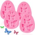 3D Butterfly Mold Silicone Fondant Molds 3 Cavities Butterfly Shape Silicone Mold Cake Baking.