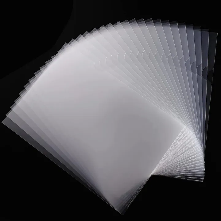 A4 Clear Plastic File Folder 30pcs, Open Top & Side A4 Cut Flush File,  Transparent PP Report File Project Presentation Document Covers Sheet Protectors