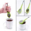 Tea Infuser Loose Tea Leafs Strainer Herbal Spice Silicone Filter Diffuser Green.