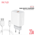 BENJI Quick Charger USB With Type C Fast Charging Cable Multiport Ports Phone Adapter.