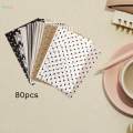 80 Pieces Bouquet Packaging Paper, Floral Wrapping Paper, Polka Dot Flower. 