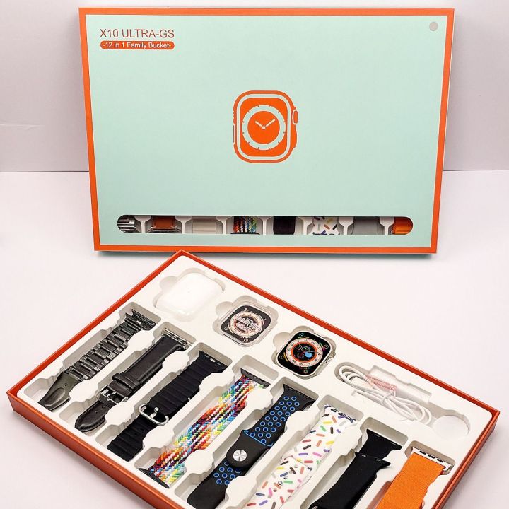 X10 Ultra-GS 12 in 1 Seven Straps Smart Watch