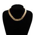 Alien Lacteo Trendy Gold Color Petals Shape Short Neck Chain Necklace Choker for Women Jewelry Collar Clavicle Necklaces Gifts Party.