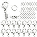 【Clearance Markdowns】 80Pcs/lot Alloy Lobster Clasp Rings Connector Clasp Crimp End For Bracelet Necklace Chains DIY Jewelry Making Supplies. 