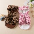 Fleece Dog Hoodie Winter Warm Pet Dog Clothes Leopard Print Dog Coat Jacket French Bulldog Clothing for Small Dogs Pets Costumes. 