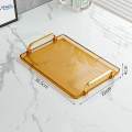 Serving Tray with Handle Dresser Rectangle Serving Tray Coffee for Bedroom Entertaining. 