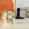 1pc modern minimalist style plastic creative perpetual calendar, desk calendar, office desktop decoration, new home decoration. 