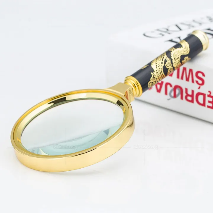 High-Grade%20Dragon%20Pattern%20Handle%20Reading%20Newspaper%20for%20the%20Elderly%206%20Double%20Magnifying%20Glass%2080mm%20Optical%20Lens%20All-Metal%20Gold-Plated%20Frame%20-%20Image%202