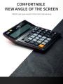 Deli M01020 Desktop Calculator - Big Display - Black - 12 Digit.