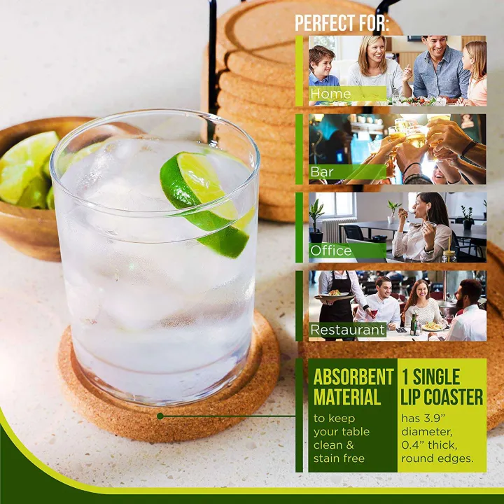 Durable%20Cork%20Coasters%20with%20Lip%20for%20Drinks%20Absorbent%20Thick%20Rustic%20Saucer%20with%20Holder%20Heat%20&%20Water%20Resistant%20%20Reusable%20Natural%20Round%20Coasters%20for%20Bar%20Glass%20Cup%20Table%20-%20Image%209