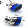 Car Auto Round Stainless Steel Exhaust SINGEL. 