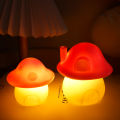 LED Portable Night Lights Mushroom Shape Decoration Lamp Mini Cute Bedroom Nightlight Kids Gift for Home Xmas Festival Decor. 
