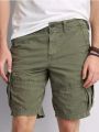 Cyan Mans Comfortable Cotton Cargo Shorts Half Pants - Short Pant For Men. 