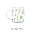 Creative Cartoon Flower Coffee Mug Home Office Glass Water  Cup Handgrip Milk Breakfast Drinkware Cup DROPSHIPPING. 