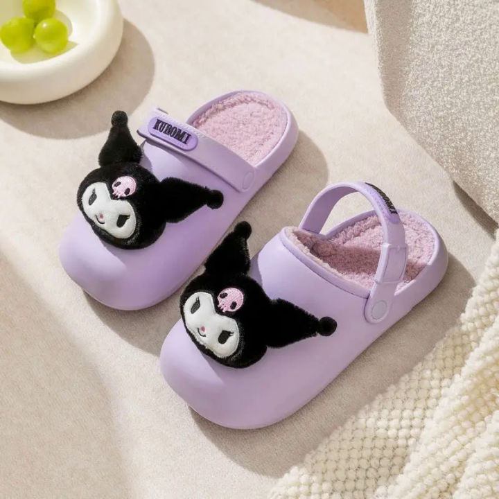 Kuromi Hello Kitty Anime Kawaii Sanrio Cotton Slippers Spring Winter Cute My Melody Cartoon Indoor Home Non-Slip Shoes Girls Toy