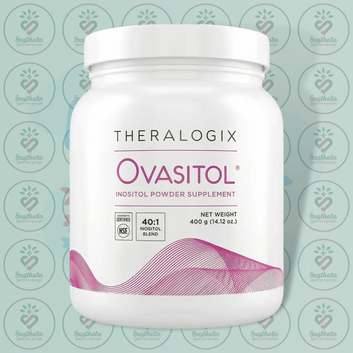 Theralogix Ovasitol Inositol Powder – 400g – 180 Servings – with Myo-Inositol & D-Chiro-Inositol – for Hormonal Balance, Fertility & Ovarian Support