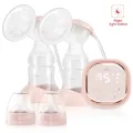NCVI Double Electric Pumps, 3 modes & 9 levels, Protable Dual Breastfeeding Milk Pump, Night Light, Touch Screen. 