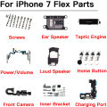 Inner Parts For iPhone 7 Power Volume Charging Dock Front Camera Home Button Key Flex Cable Taptic Engine Loud Speaker.