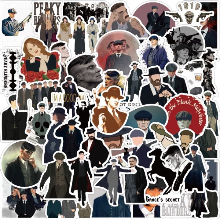 (50Pcs/Pack) Peaky Blinders PVC Waterproof Stickers For Phone Guiter Luggage Skateboard Laptop