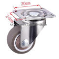 4pcs Furniture Casters Wheels Soft Rubber Swivel Caster Silver Roller Wheel For Platform Trolley Chair Household Accessori. 