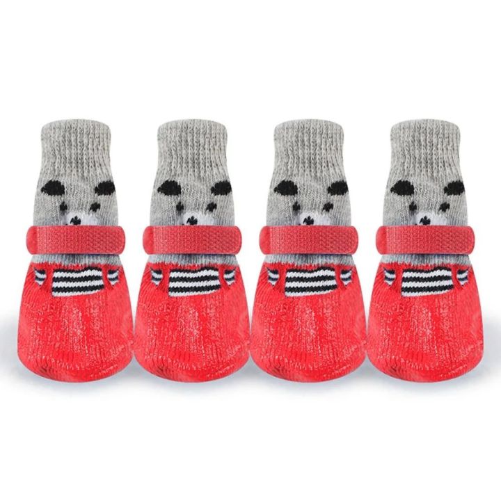 New Waterproof Pet Boots Shoes Socks Anti-Slip with Adjustable Drawstring Cats Dogs Rubber Socks Pet Supplies Rain Snow Boots Small Puppy Sock Shoes