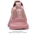 নারী ক্রীড়া জুতা পর্বত আরোহণের জন্য জুতা লাগানো ফুট গোলাপী রানিং জুতা. 