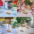10Pcs Clear Acrylic Place Cards Table Numbers Table Seating Cards DIY Practical Durable for Birthday Reception Centerpiece Dinner Food Signs. 