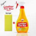 Kangaroo Leather & Tire Wax, Dashboard, plastic, Leather, Rubber and inside door cleaner-shiner - Korean (500ml). 