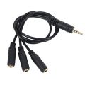 1/8 to 1/4 adapter-3 x Stereo Audio Splitter Cable-Black. 