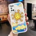 BILI for OPPO A52 A92 Cover Golden Sun Lens Protection Soft PU Leather Phone Cases.
