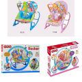 iBaby Infant to Toddler Rocker with Music & Vibration Baby Bouncer- Pink & Blue. 
