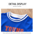 GC 2pcs Boys Short Sleeves Shirt Shorts Suit Summer Basketball Jersey Fake Two-pieces Set For 3-10 Years Old Kids.