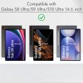 Robustrion Cover for Samsung Tab S10 Ultra Cover Case/Tab S9 Ultra Cover Case/Tab S8 Ultra Flip Stand Case Cover with S-Pen Holder for Samsung Galaxy Tab S10 /Tab S9 / S8 Ultra Tablet Cover 14.6 inch [Supports Auto Sleep Wake]-Black/Navy Blue. 