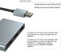 DisplayPort 1x3 Splitter MST SST Adapter DP1.4 Hub 8K@60Hz 4K@120Hz Multi Monitor Splitter for Extended Display and Mirror Mode.