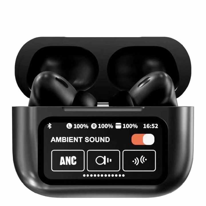 Airpods%20A9%20Pro%20Touch%20Screen%20Display%20with%20ANC%20ENC%20TWS%20Earbuds%20-%20Black%20-%20Image%206