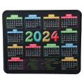 2024 Calendar Mouse Pad Desk Pad Mouse Pad Workspace Organizers Water-proof Rubber Computer Keyboard Mat Gaming Mouse Pad Office.