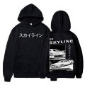 Initial D Anime AE86 Hoodie Initial D Double Sided Hooded Unisex R34 Skyline GTR JDM Casual Loose Pullovers Clothes Sweatshirts.