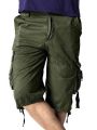 Olive Cotton Shorts For Men.
