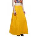 Yellow Saree Inskirt Petticoat Cotton - Free Size. 