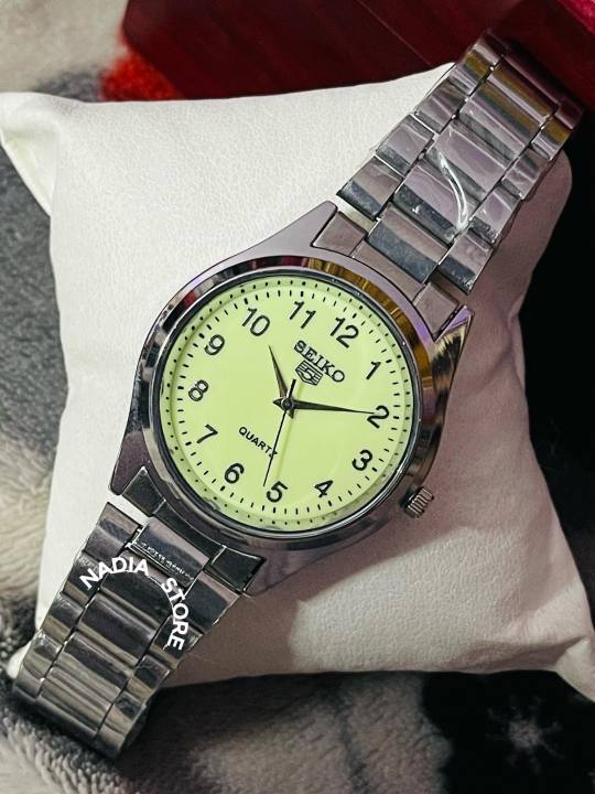 NEW SECIKO Analog Men's Luxury Stainless Steel Watch with Luminous Hands for Men