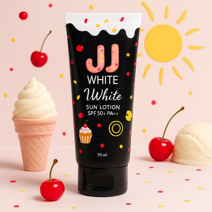 JJ White Vwhite Sun Lotion SPF50 PA++ 50ml | Thailand