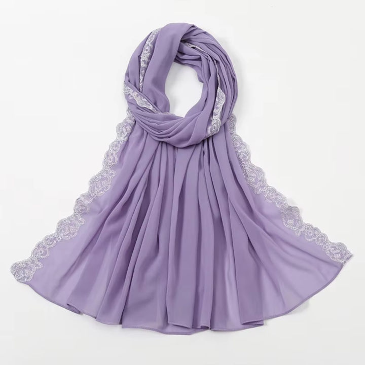 Trendy%20Plain%20Lace%20Scarf%20Bubble%20Chiffon%20Hijabs%20Solid%20Color%20Embroidered%20Scarfs%20Chiffon%20Muslim%20Woman%20Veil%20Eid%20Abaya%20Woman%20Turban%20%20Chiffon%20Hijab%20Scarf%20Long%20Solid%20Color%20Lace%20Pearl%20Head%20Wraps%20Scarves%20Ladies%20Beach%20Sunscreen%20Shawls%20Veils%20Scarf%20for%20women%20-%20Image%209